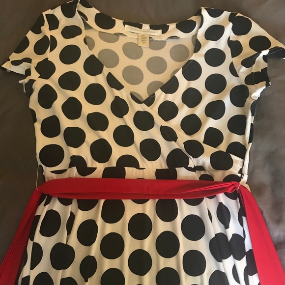 Diane von Furstenberg Faux Wrap Dress w Belt - Picture 1 of 4